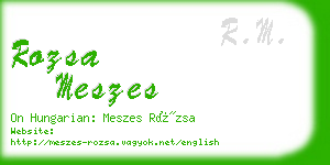 rozsa meszes business card